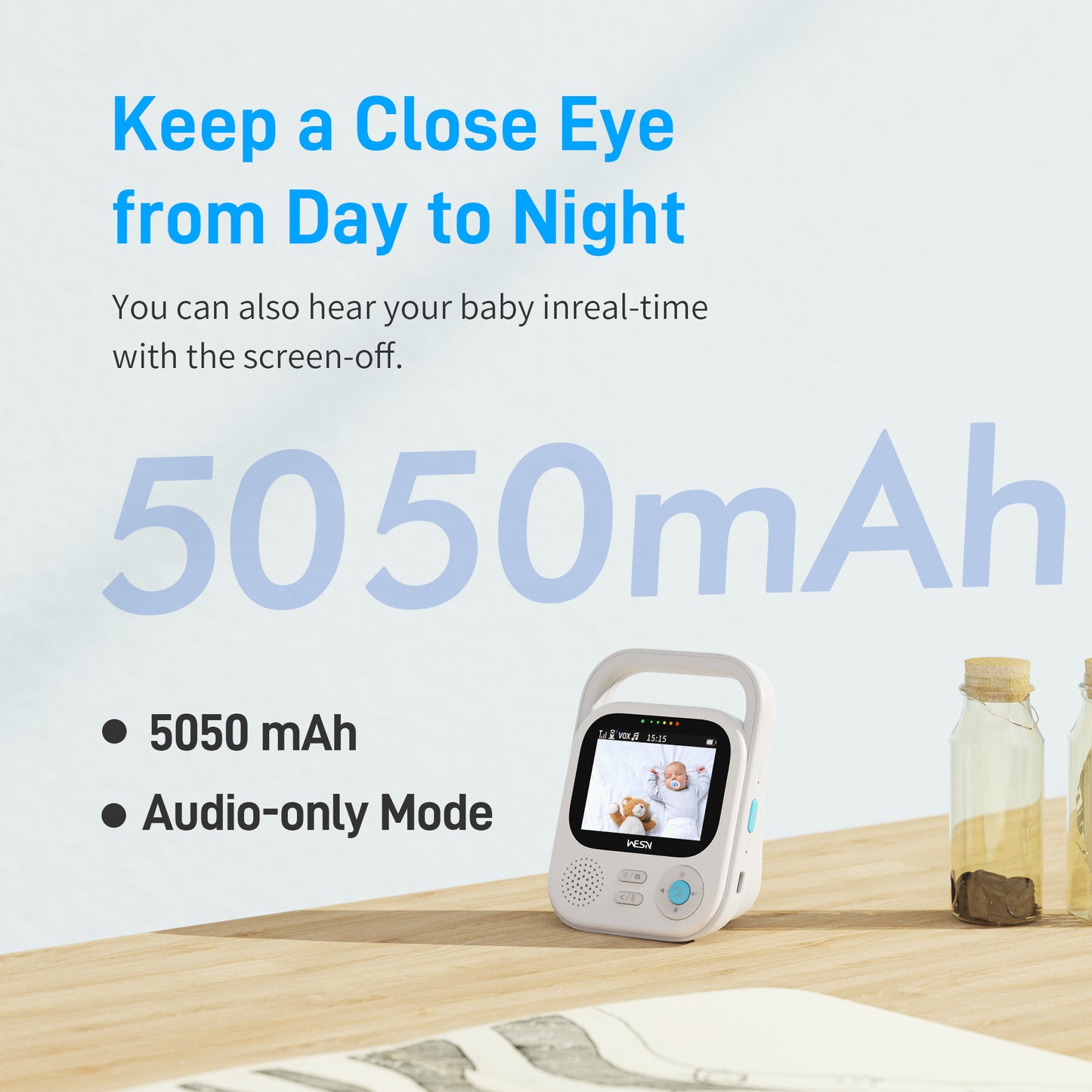 WESN 2.8” Screen Baby Monitor