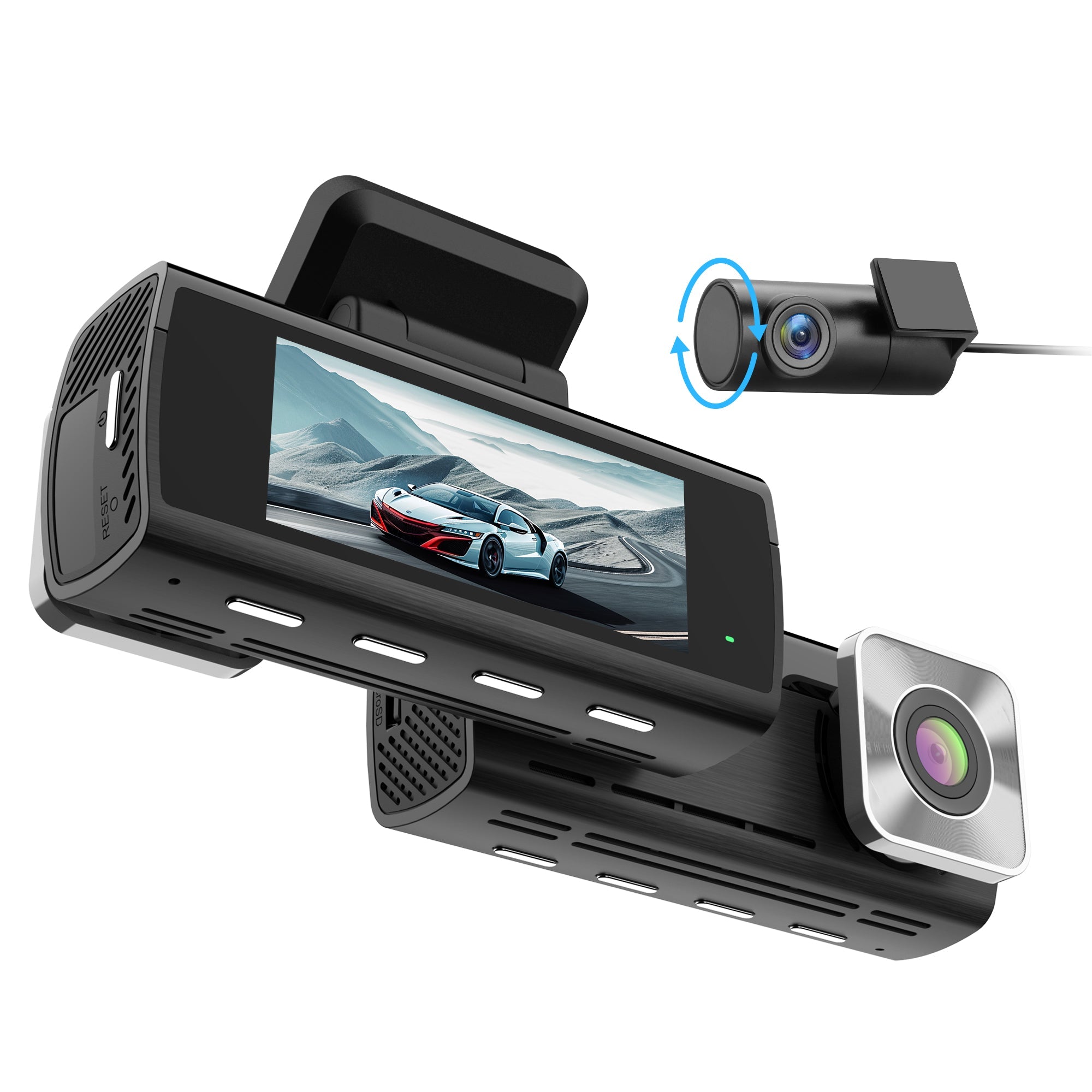 KAWA D10 4K Dual Dash Cam for Car, AIISP True Color Night Vision, S
