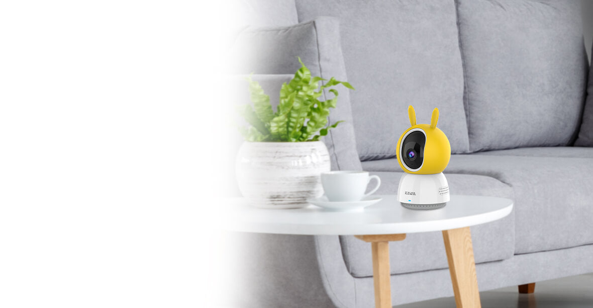 KAWA A6 Baby Monitor, 2K Indoor Security Camera, 2.4G WiFi 360 IP Cameras for Home Security, Pet Camera, 2-Way Audio, Night Vision, Motion Detection, Cloud/TF Card Storage, Works with Alexa