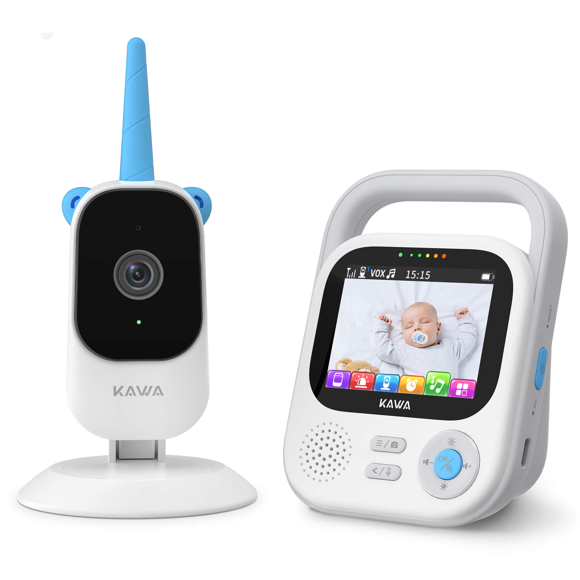KAWA S5 | Baby Monitor Camera and Night Vision, 2K QHD Camera, 2.8” Monitor, No WiFi, TF Card (not included) Recording & Playback, 2-Way Talk, 4X Zoom, Lullabies, 1400ft Range Baby Monitor, S5