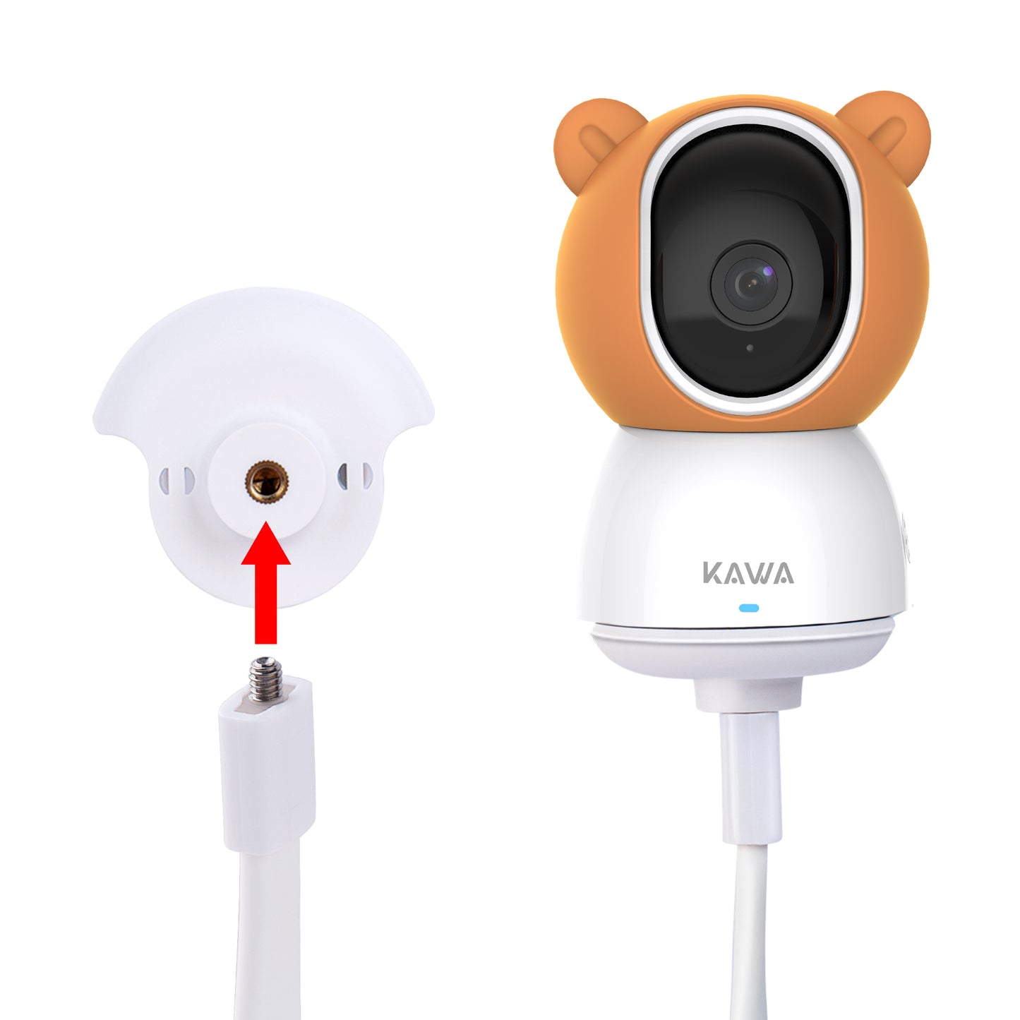 KAWA Baby Monitor Mount with Base Combo Attaches to Crib Frames(ZJ01), Not Only Suitable for there is a 1/4 threaded hole at the bottom of your baby monitor,  But Also Suitable for KAWA S5, S6, S7, A5, A6, and A7