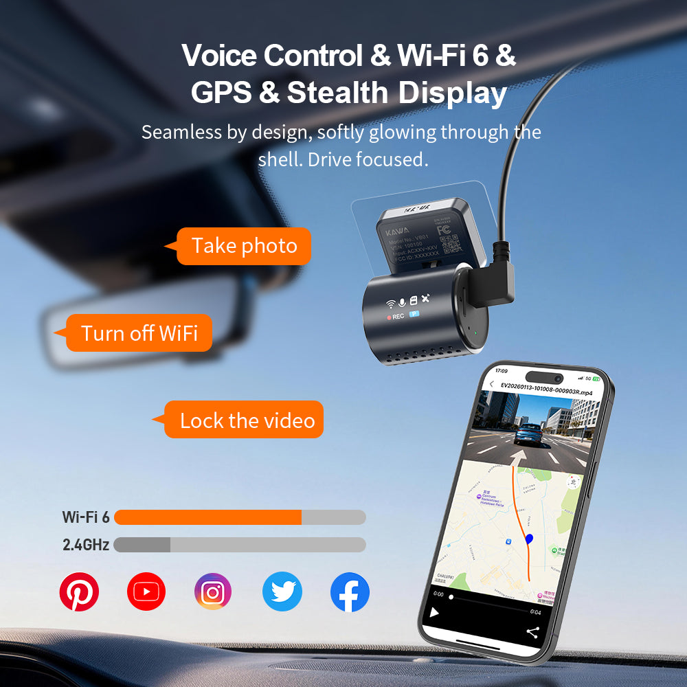 KAWA MINI 7 Pro 4K Tiny Dash cam