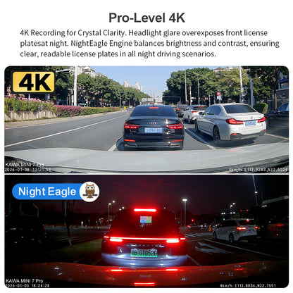KAWA MINI 7 Pro 4K Tiny Dash cam