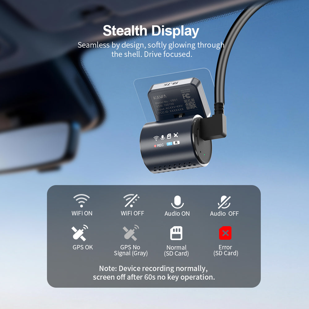 KAWA MINI 7 Pro 4K Dual Dash cam