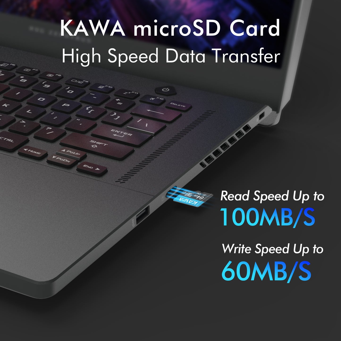 KAWA 64GB Micro SD Card TF Card Memory Record not only for KAWA Baby Monitor S7 & Dash Cam D6 & IP Camera A6
